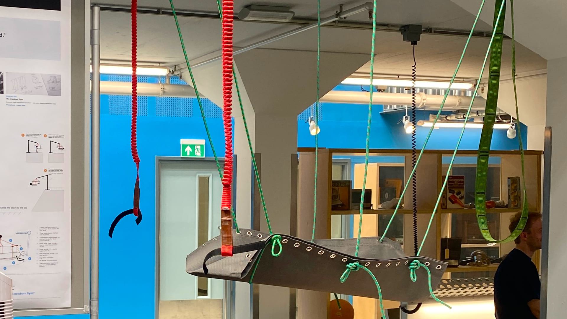 The Fledgling, sling and suspension