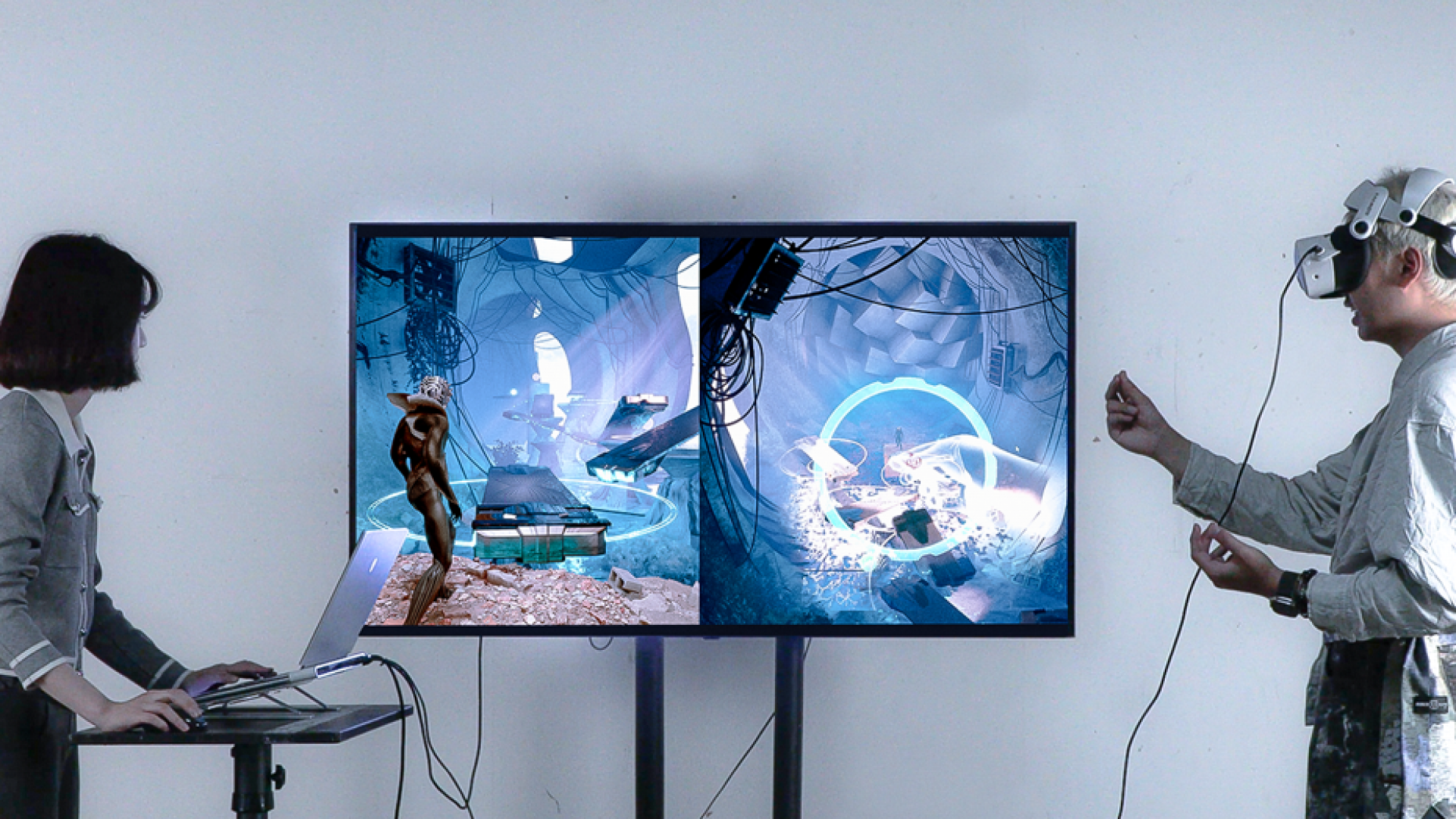 The interaction design of the VR game