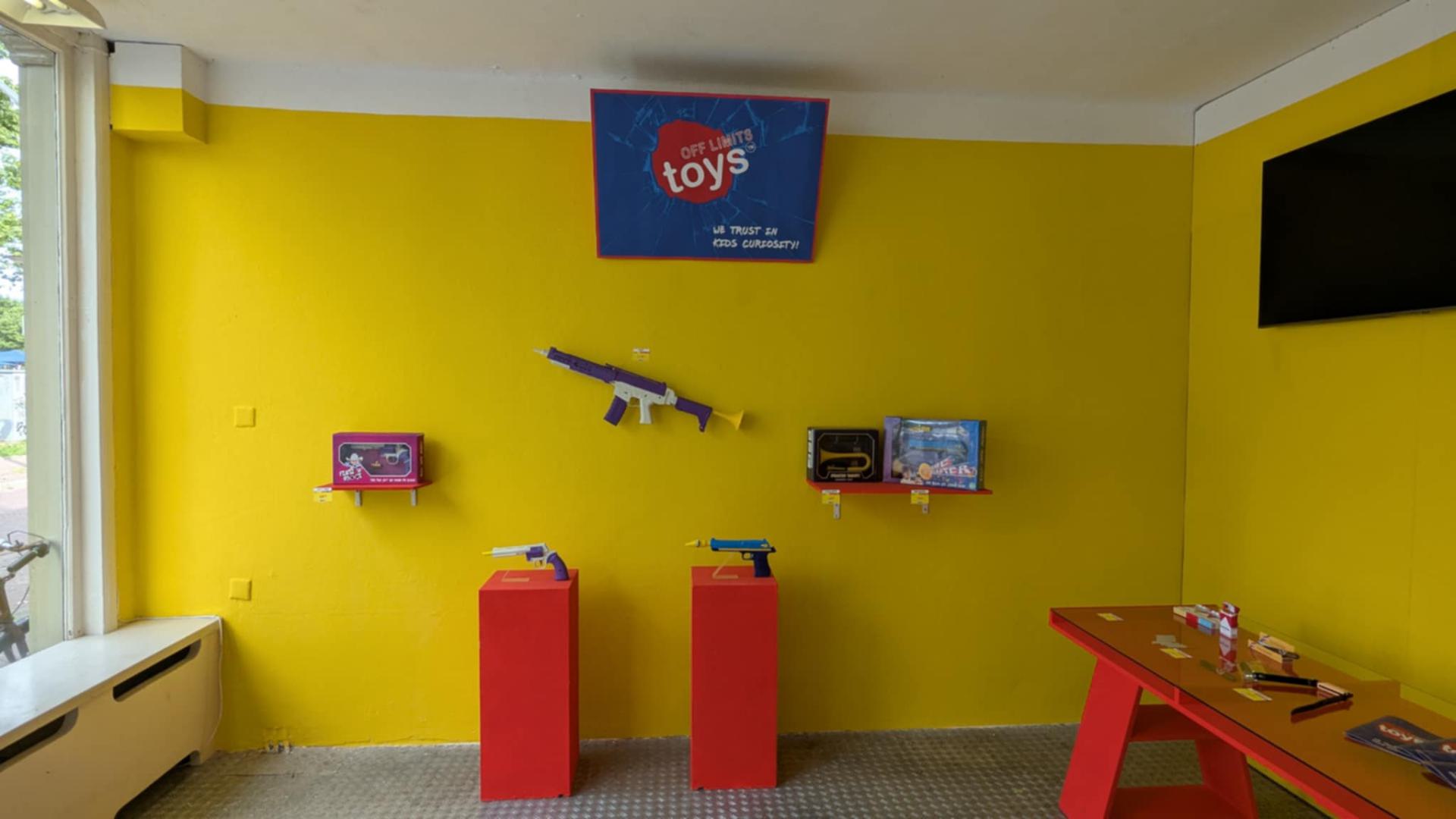 Wall with weapons instruments