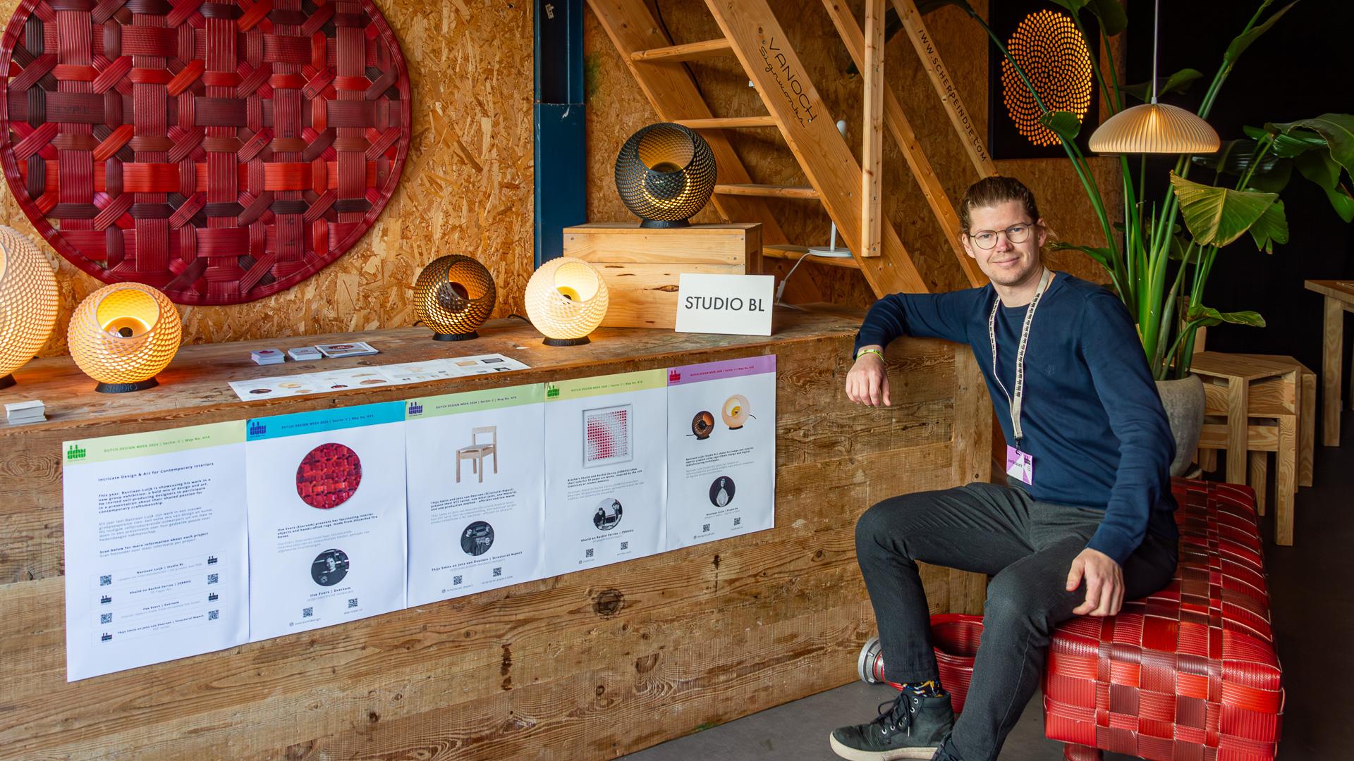 Bastiaan Luijk (Studio BL) with his lamp designs
