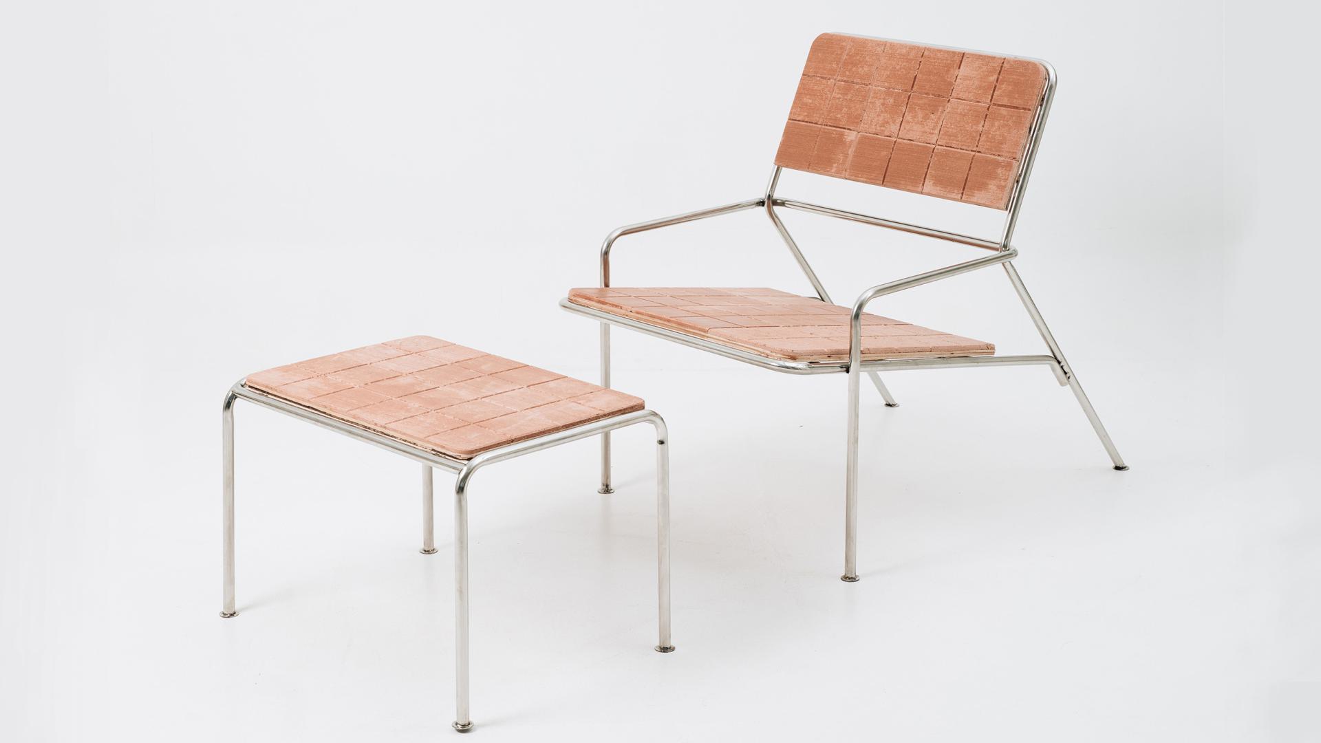 Complexion lounge chair &amp; ottoman