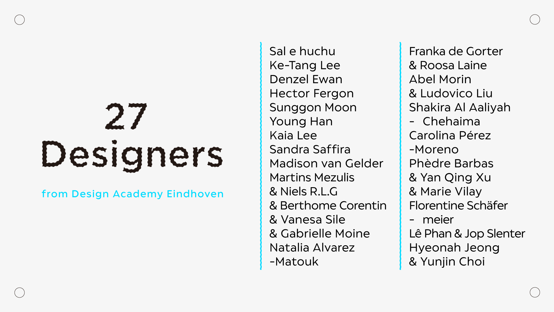 27 Designers
