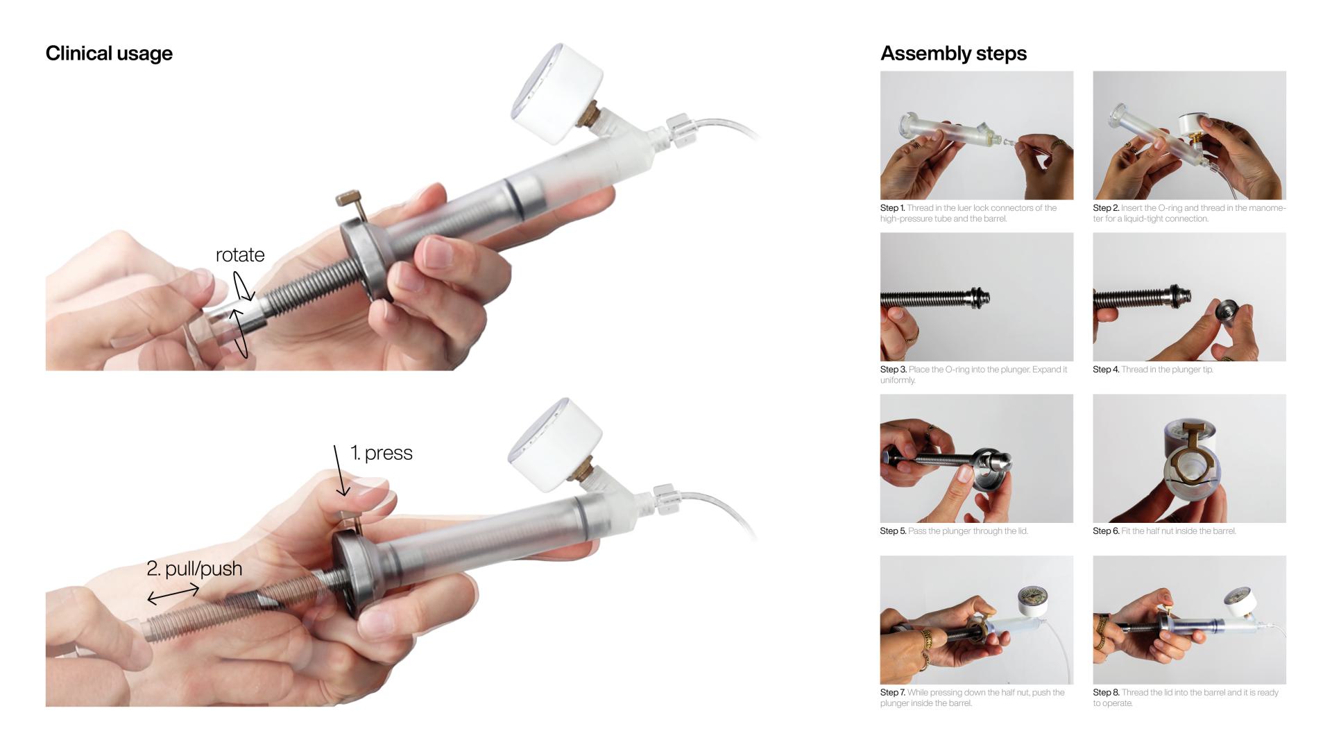 POMPA is intuitive to use and easy to dismantle.