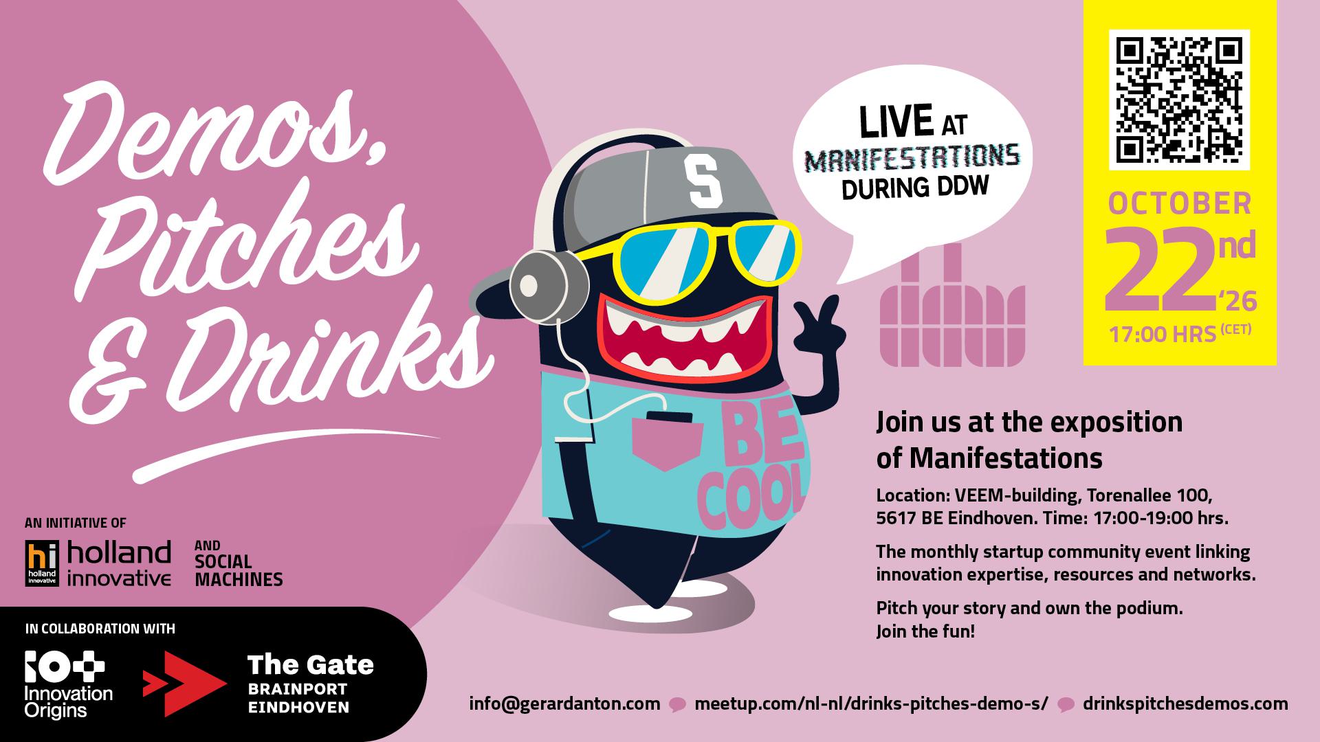 Demo's, Pitches &amp; Drinks @ Manifestations