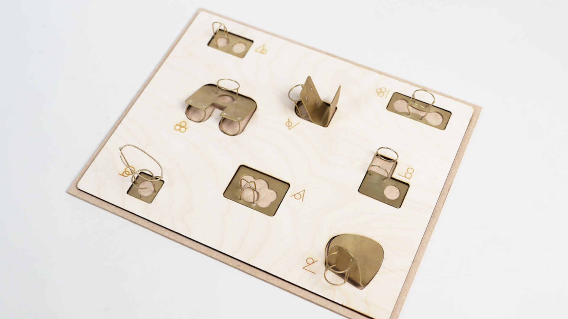Wearable brass devices, installation view