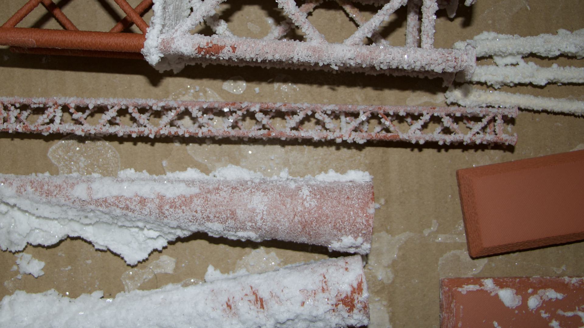 Dried scaffolds after immersion in the salt bath