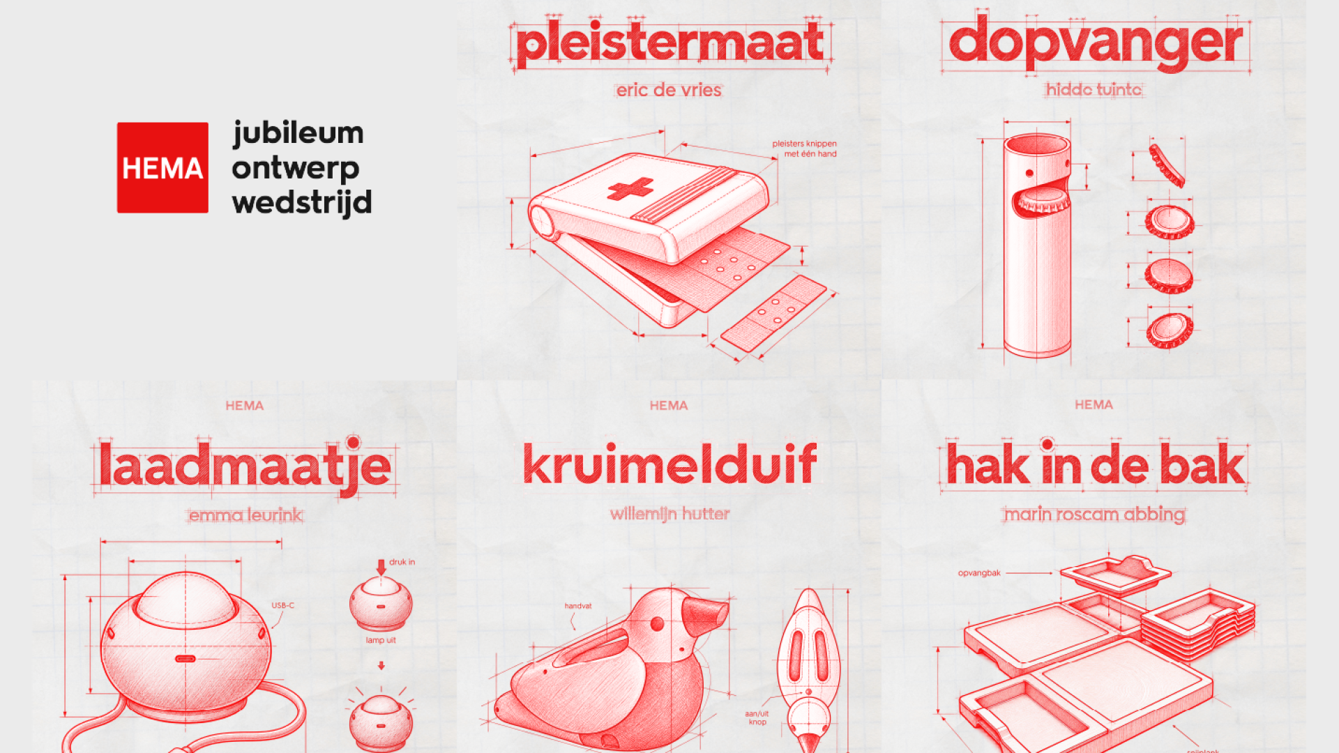 Ontwerpen van finalisten 6-10