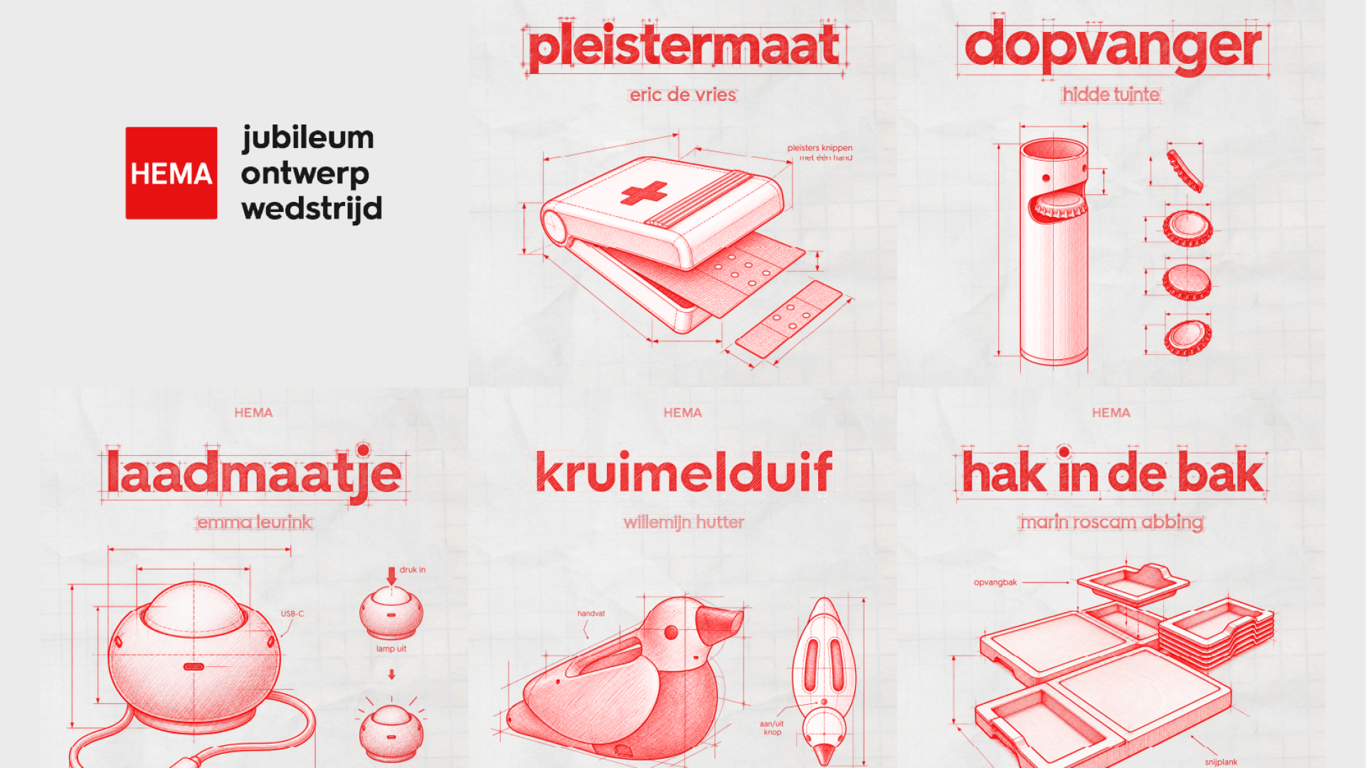 Ontwerpen van finalisten 6-10