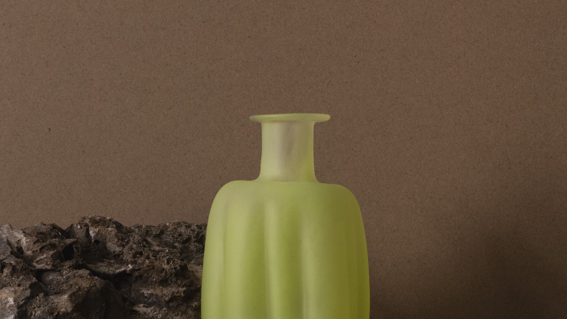 Lime green and sandblast, small NVL piece