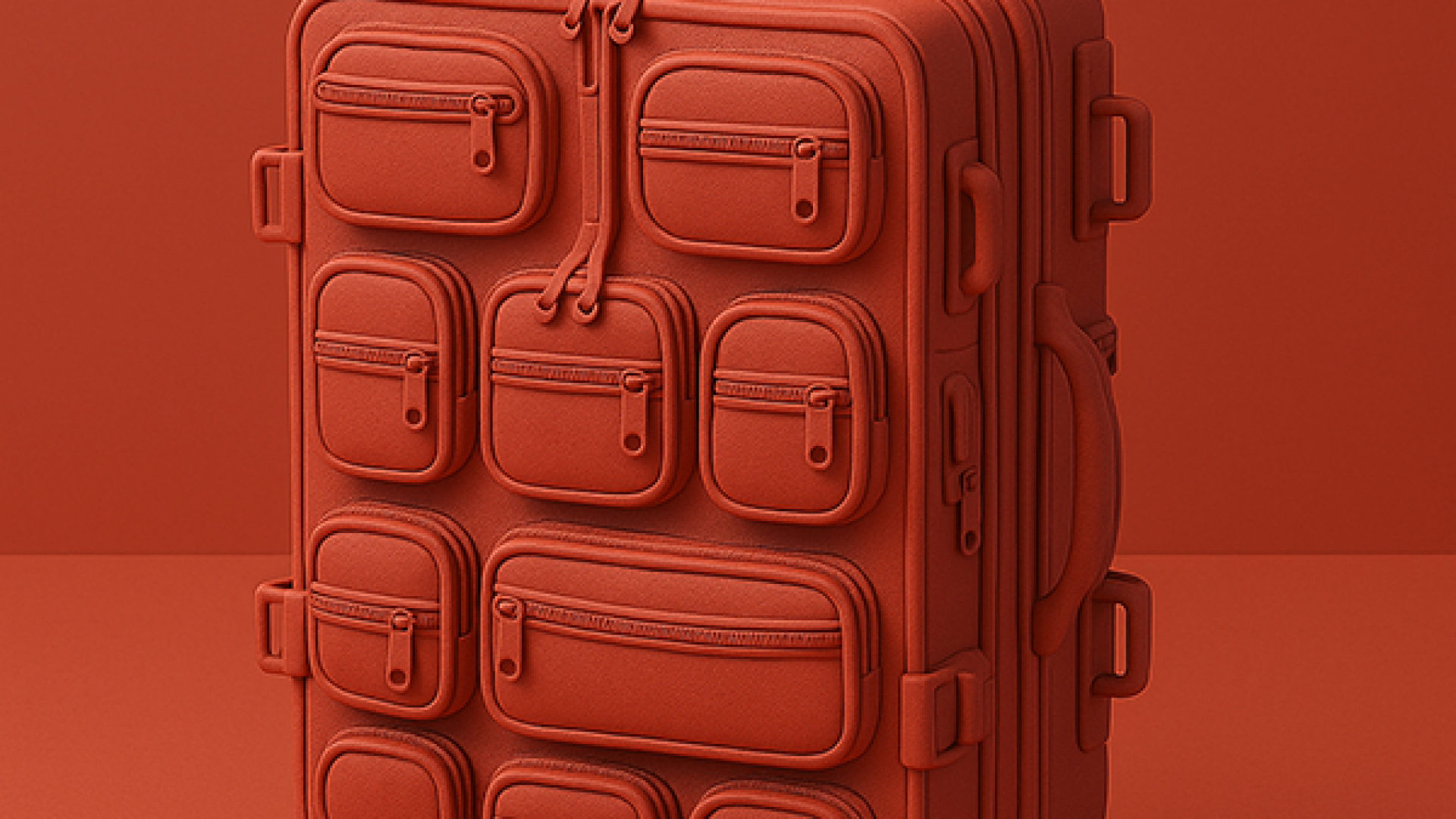 A suitcase with compartments