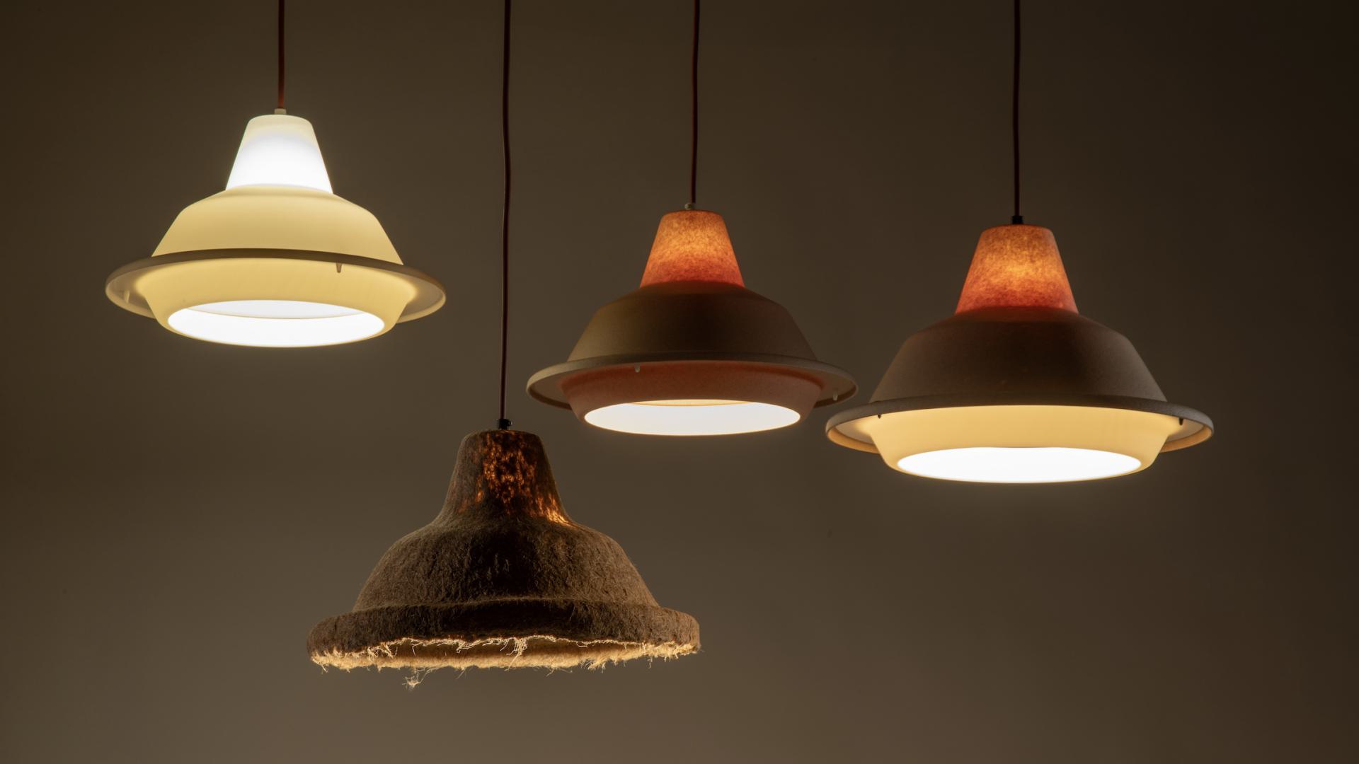 prototypes of biobased versions of Major Tom lamps