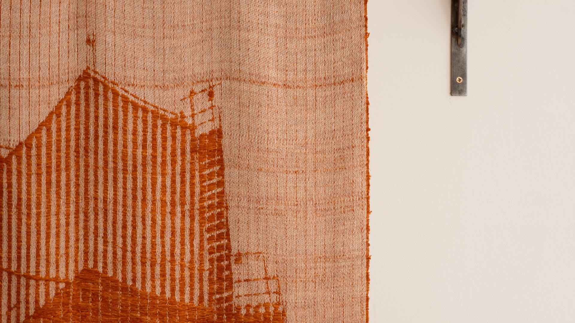 “Withheld” (2025) fabric, metal 116 x 70 x 25 cm