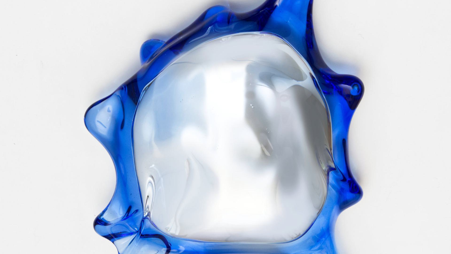 Hand-blown glass mirror object - Persona series