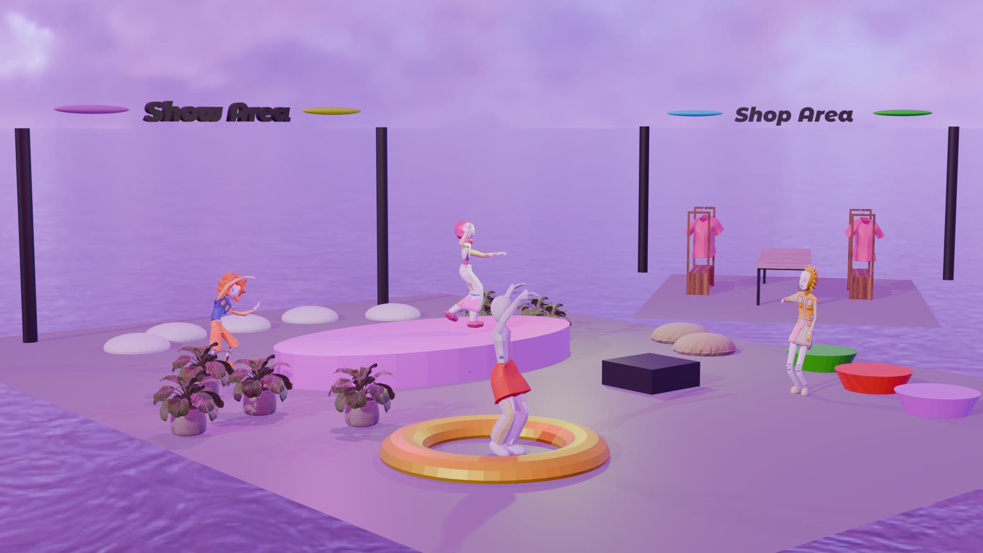 3D visualisation of the Purple Show Space