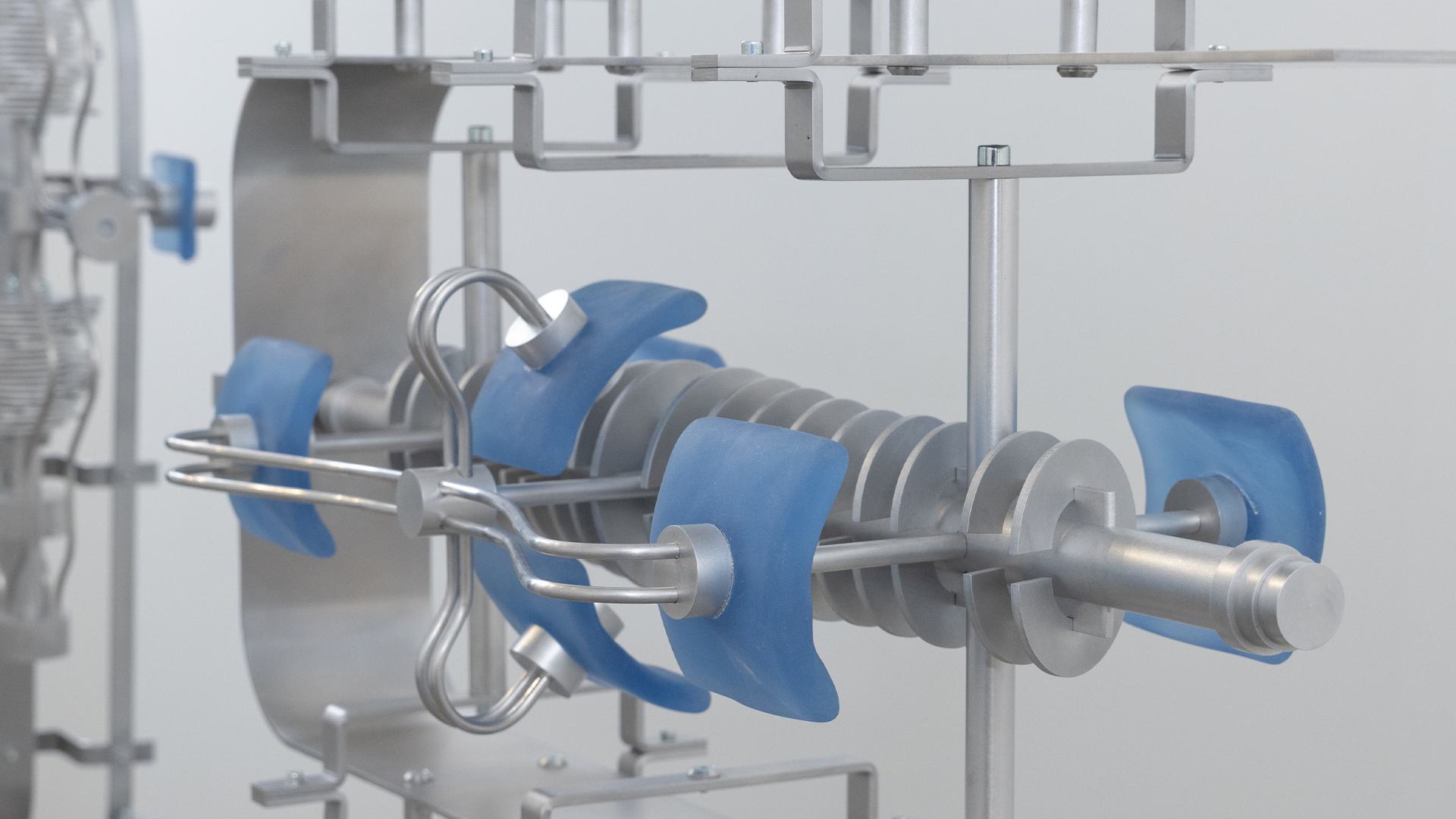 Close up of PVC installation