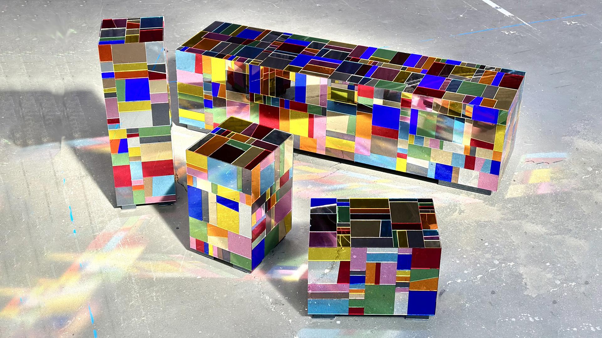 Quilted Mirror Objects at studio mo man tai