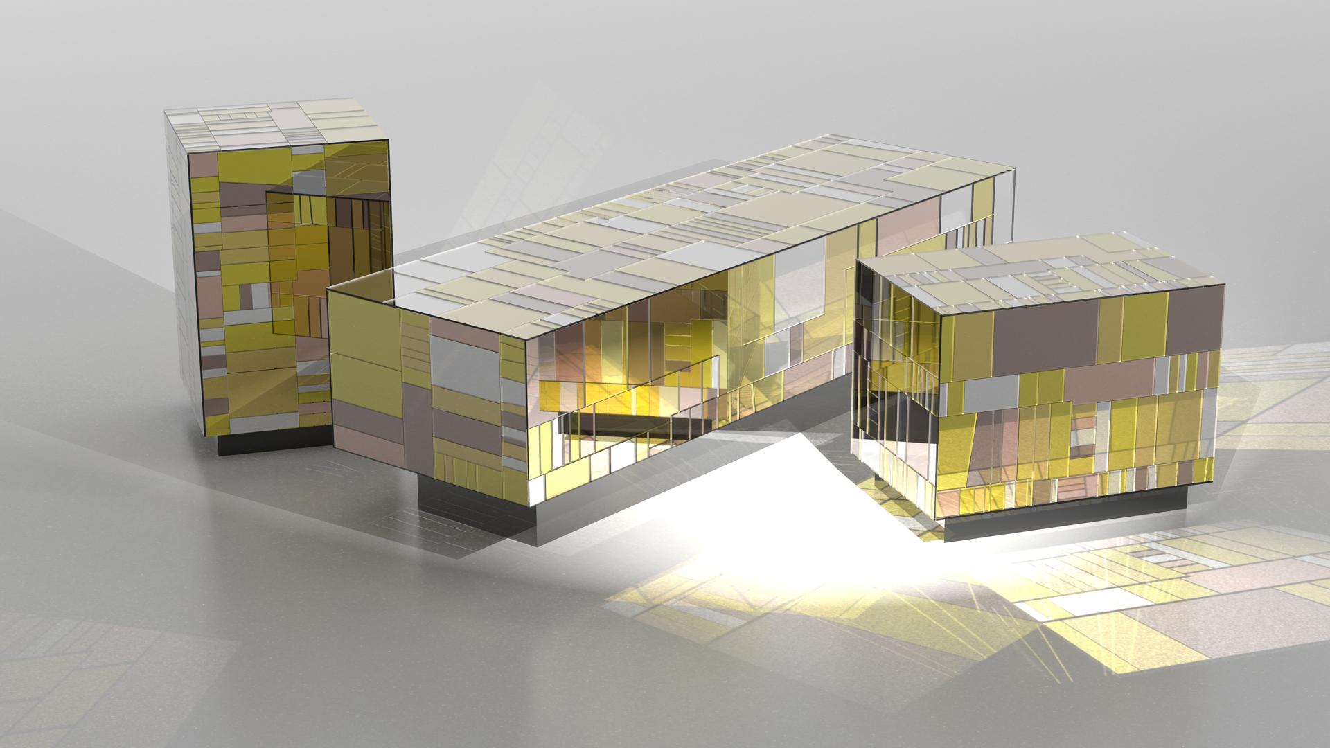 Quilted Mirror Objects proposal for Kazerne