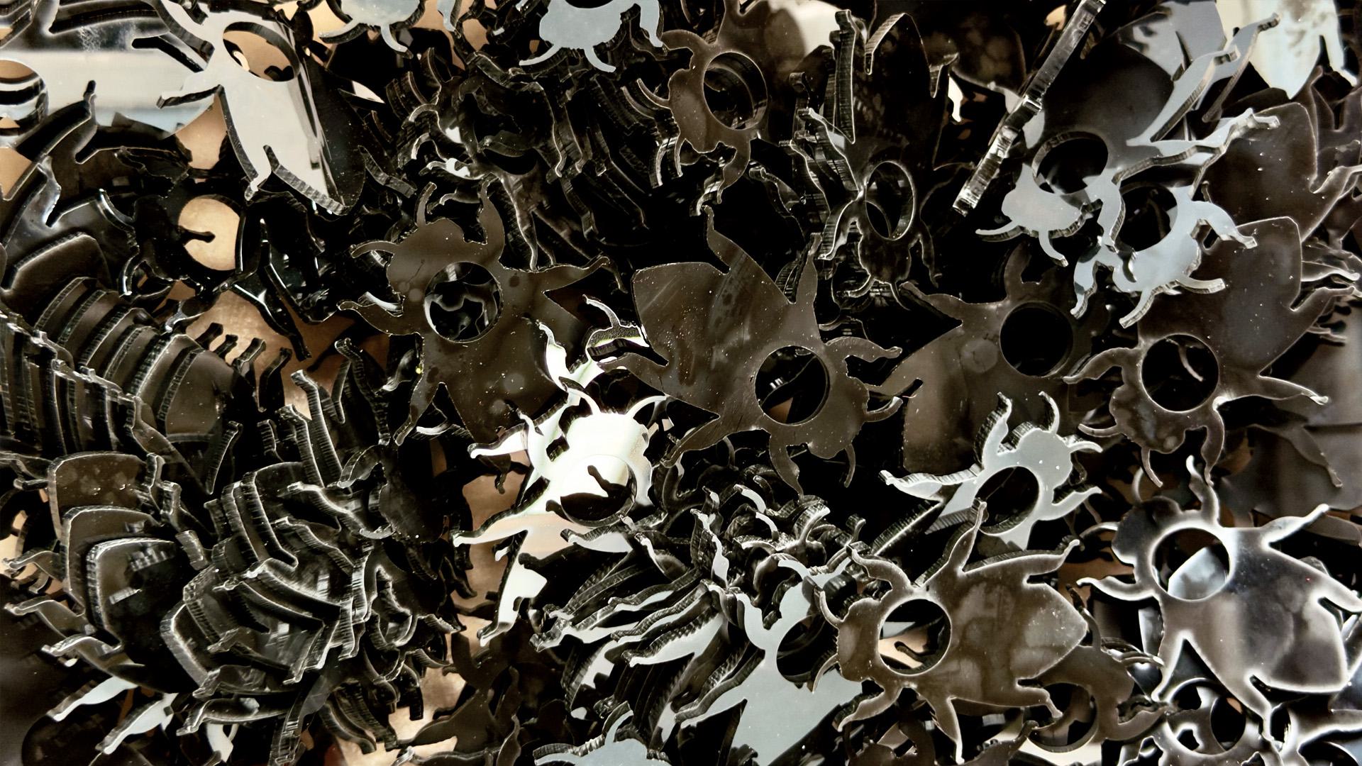 Reflecting Wildness – made from leftover acrylics