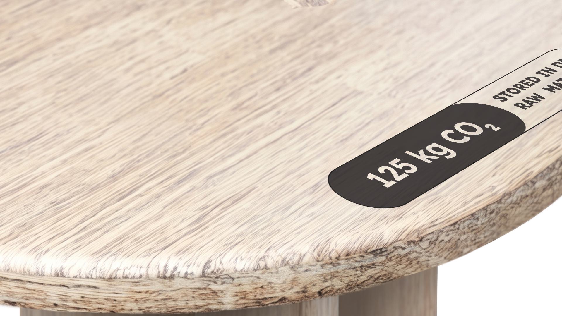 Table detail with visible hemp fiber texture.