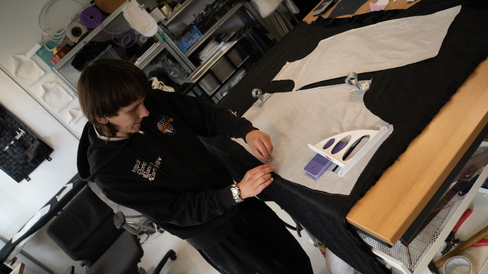 Rens Working in The Studio