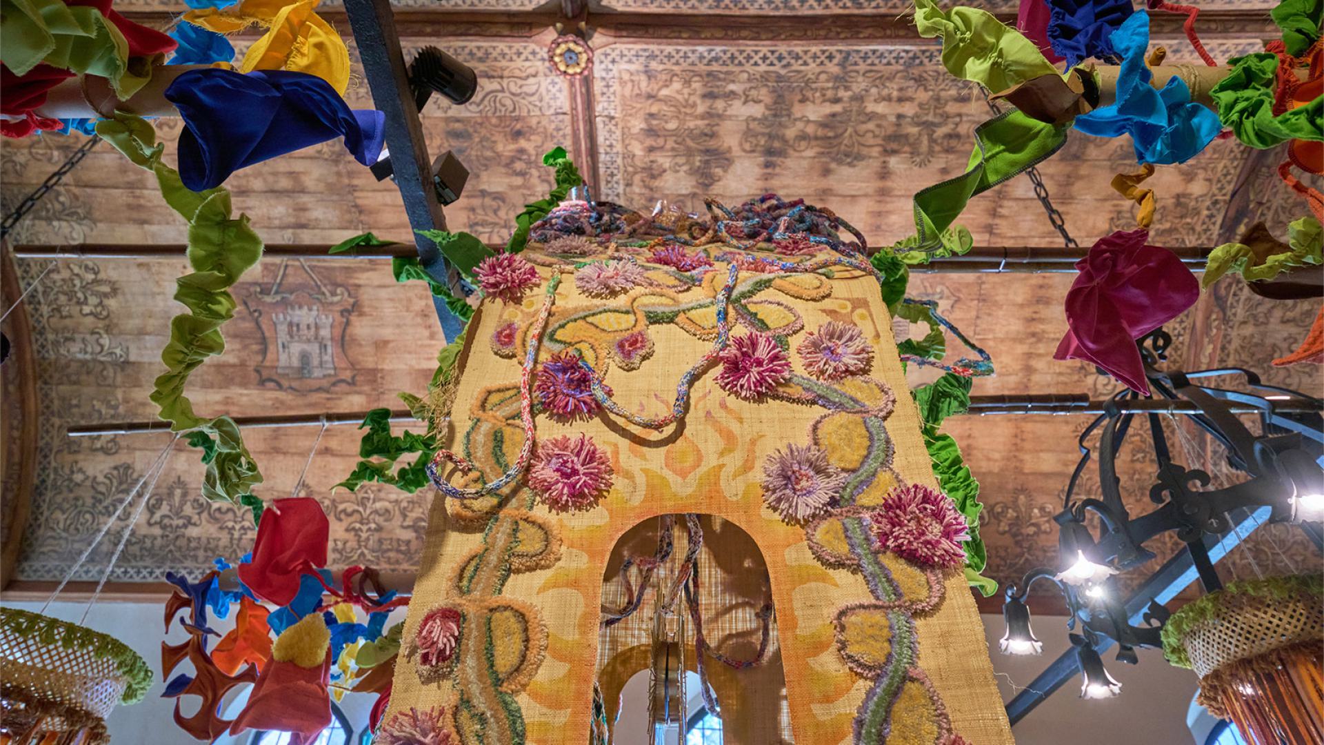 Rieten tempel dakje