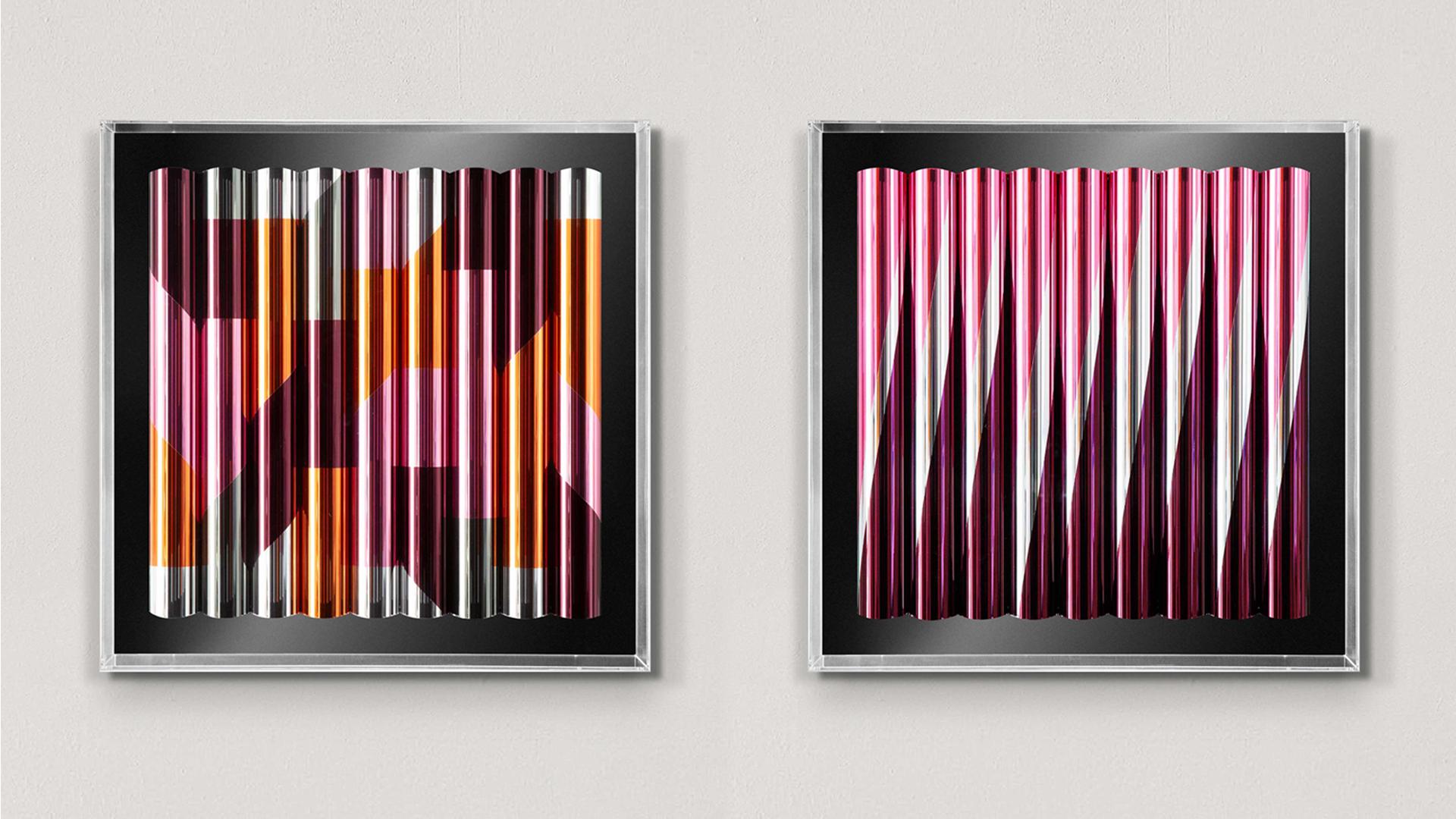 Framed TUBES / 48x48x13cm