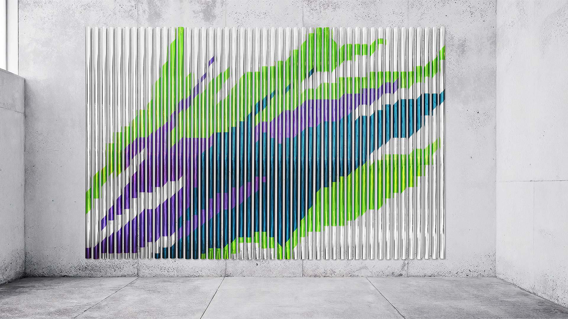 Floating TUBES Installation View (210 x 360 cm)