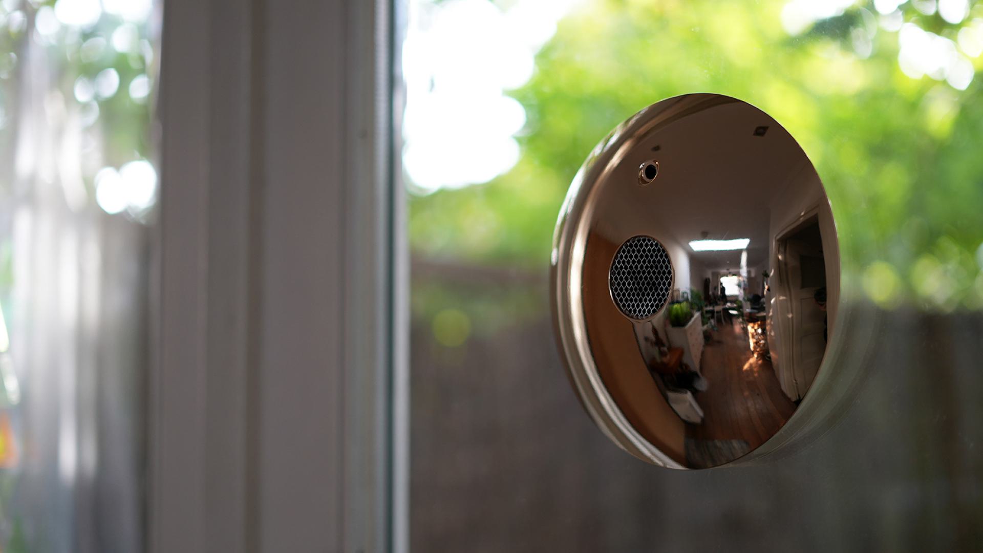 Solar Chimes in a window, capturing sunlight