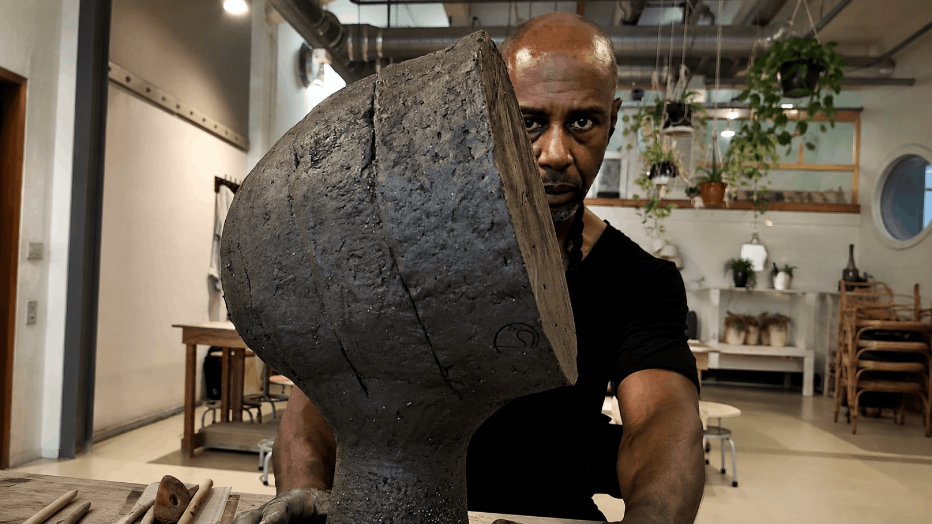 Steven Dahlberg with speaker vase