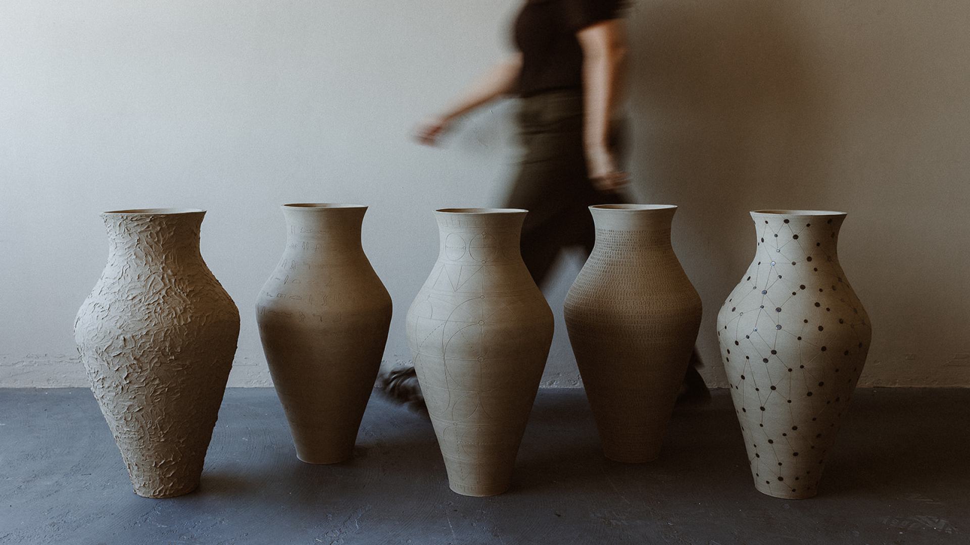 CLAI - 5 monumental vessels - NOMO Ceramics