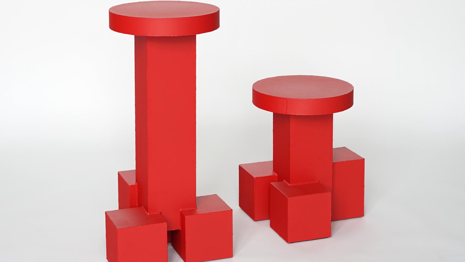 WELDED BLOCKS STOOL