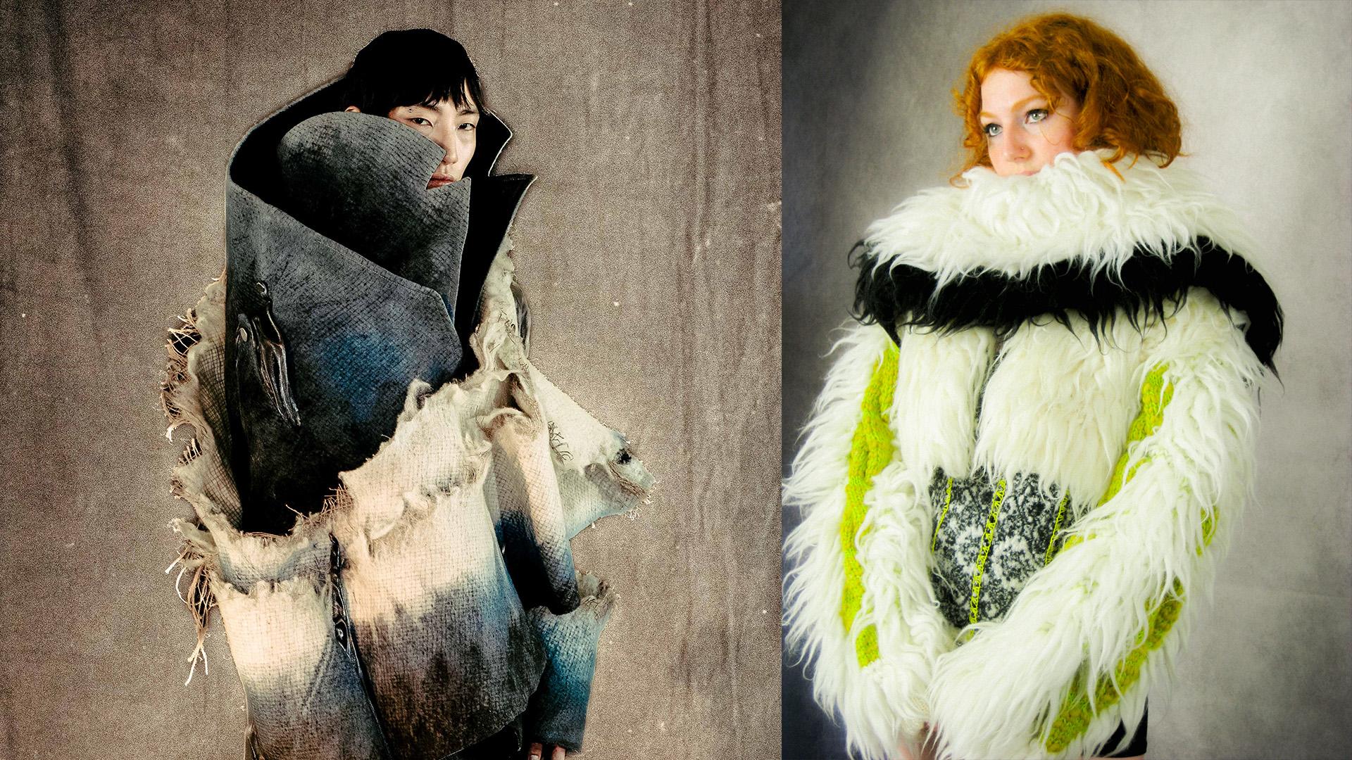 Work of Sybrand Jansen (left) and Eva Popa (right)