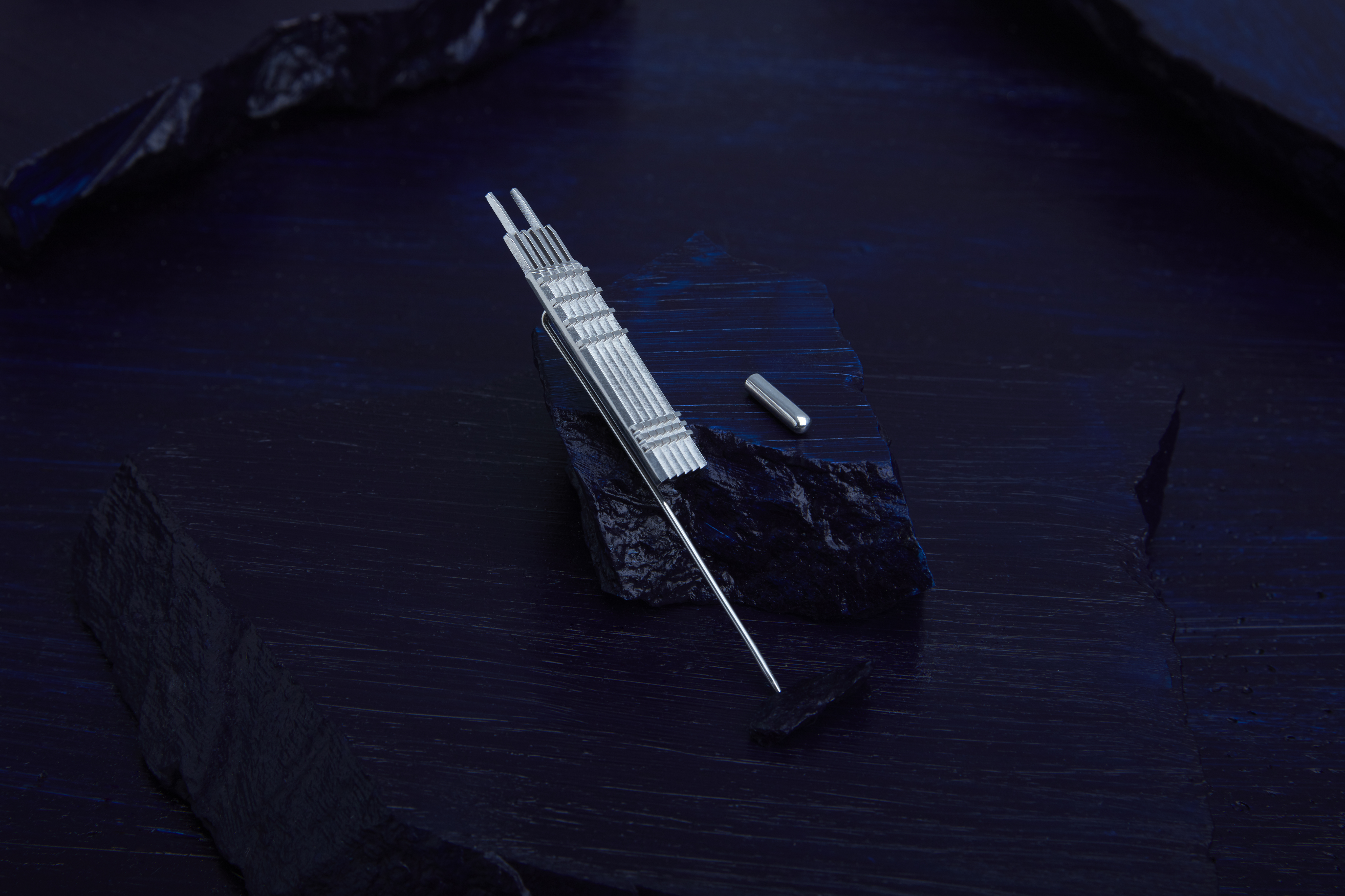 The Façade L,  Brooch,  Polished Silver.
