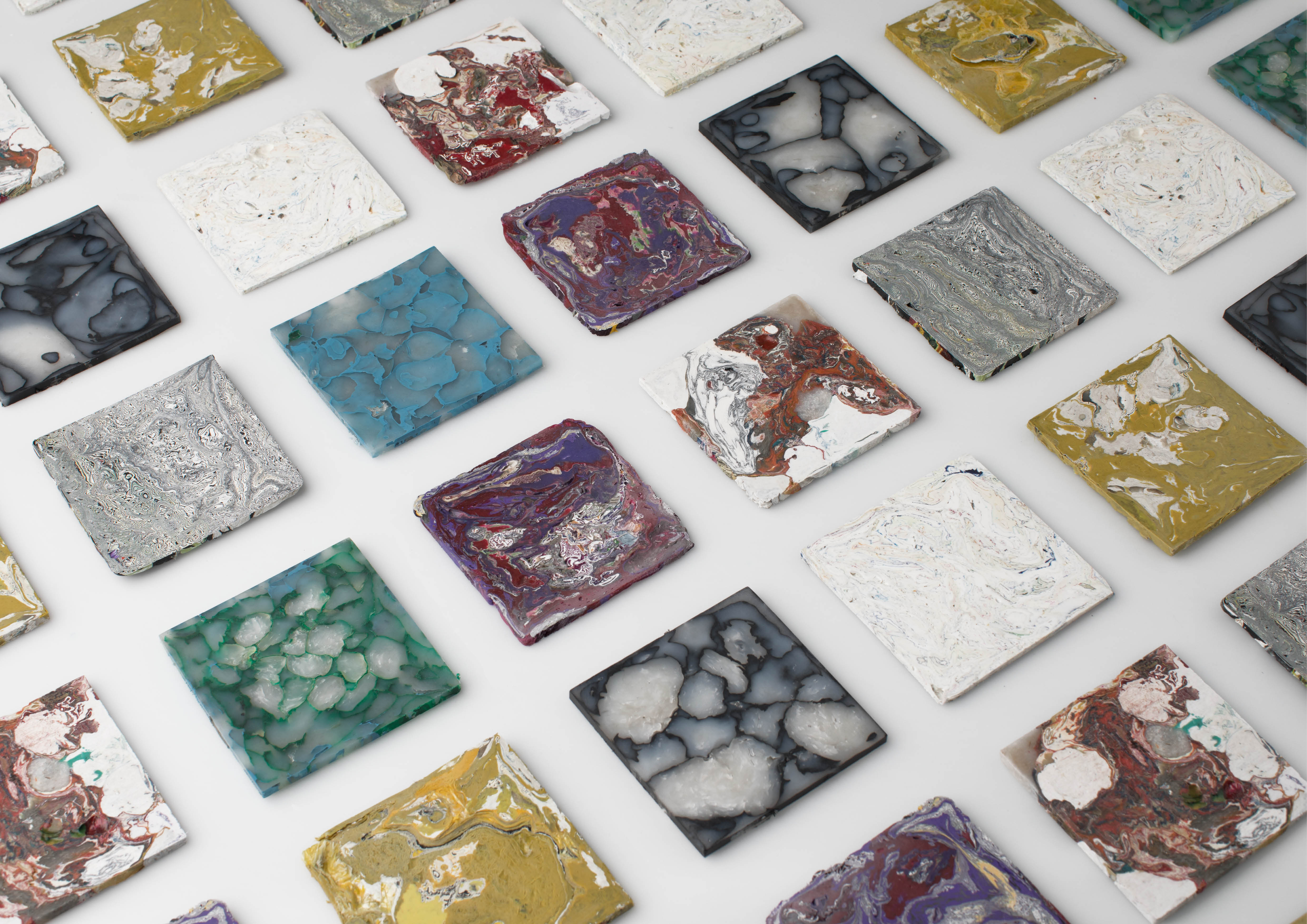 All tiles mimic different rock structures.