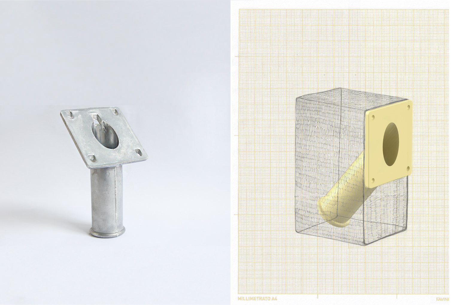 Study Sketch of Flag Pole Holder