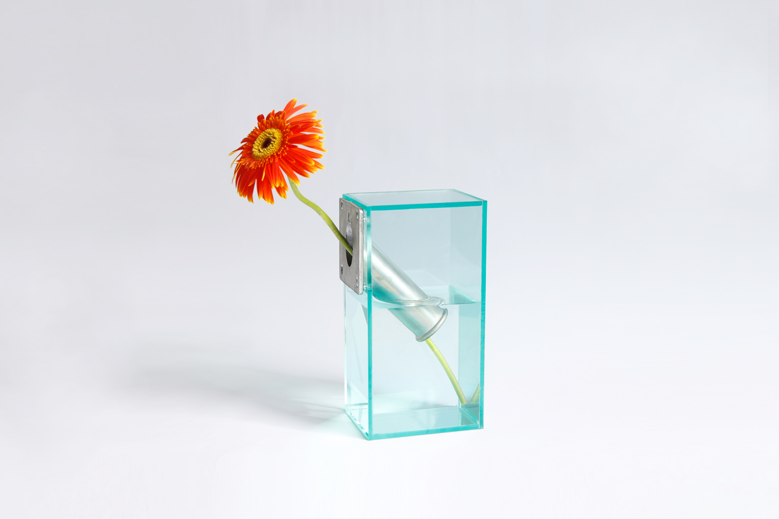 Vase made with flag pole holder