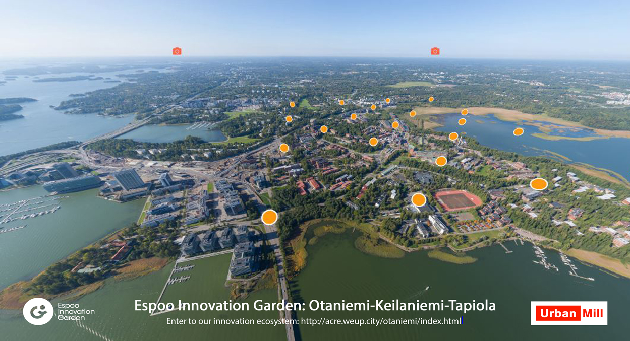 Aerial view of Espoo Innovation Garden