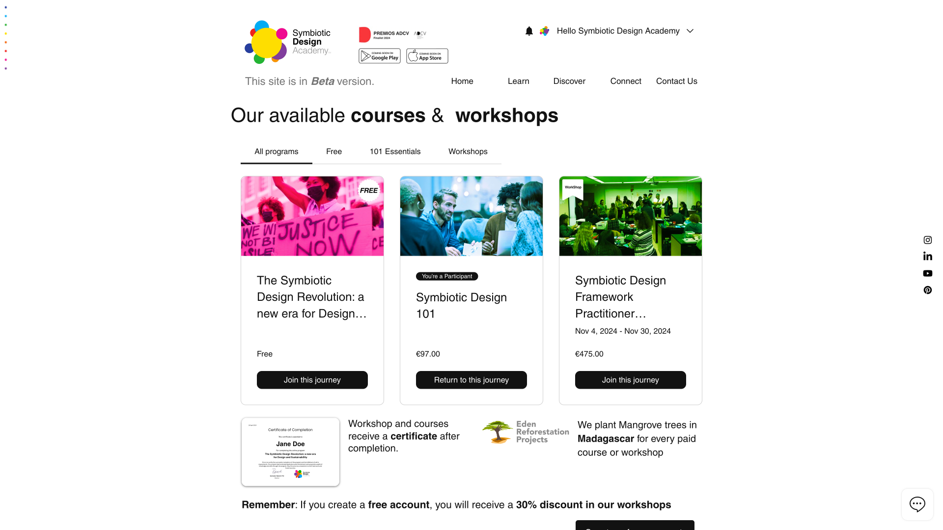 Symbiotic Design Courses