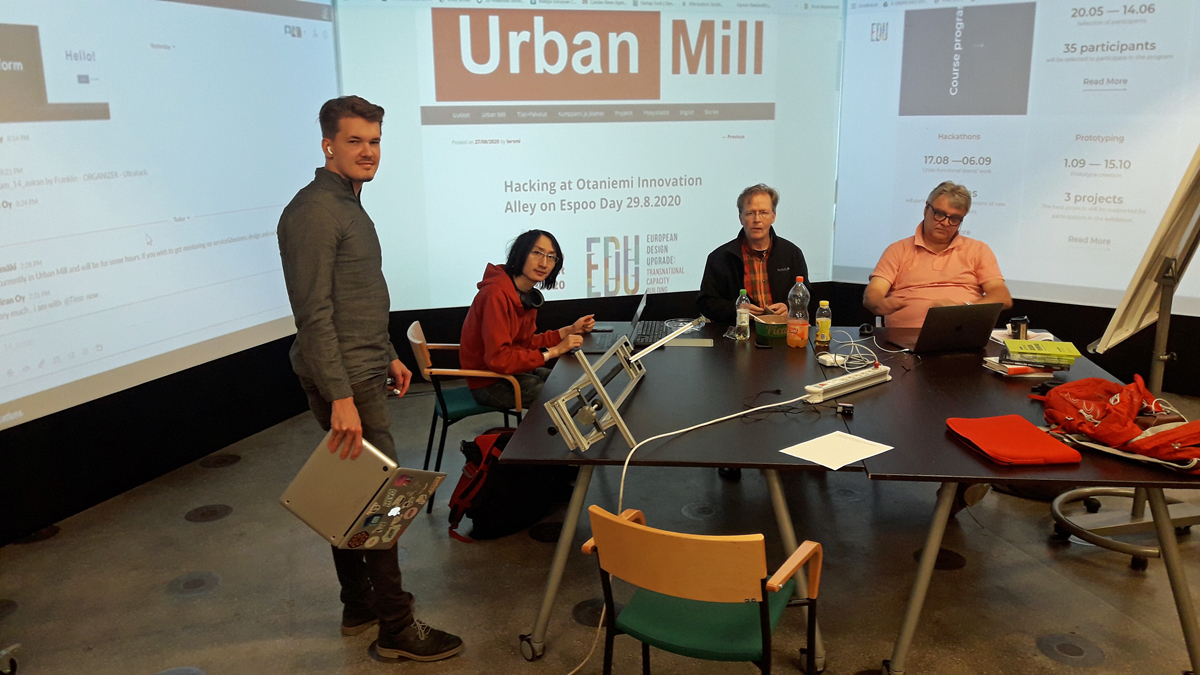 Urban Mill &amp; UltraHack teams at Urban Cave, Espoo