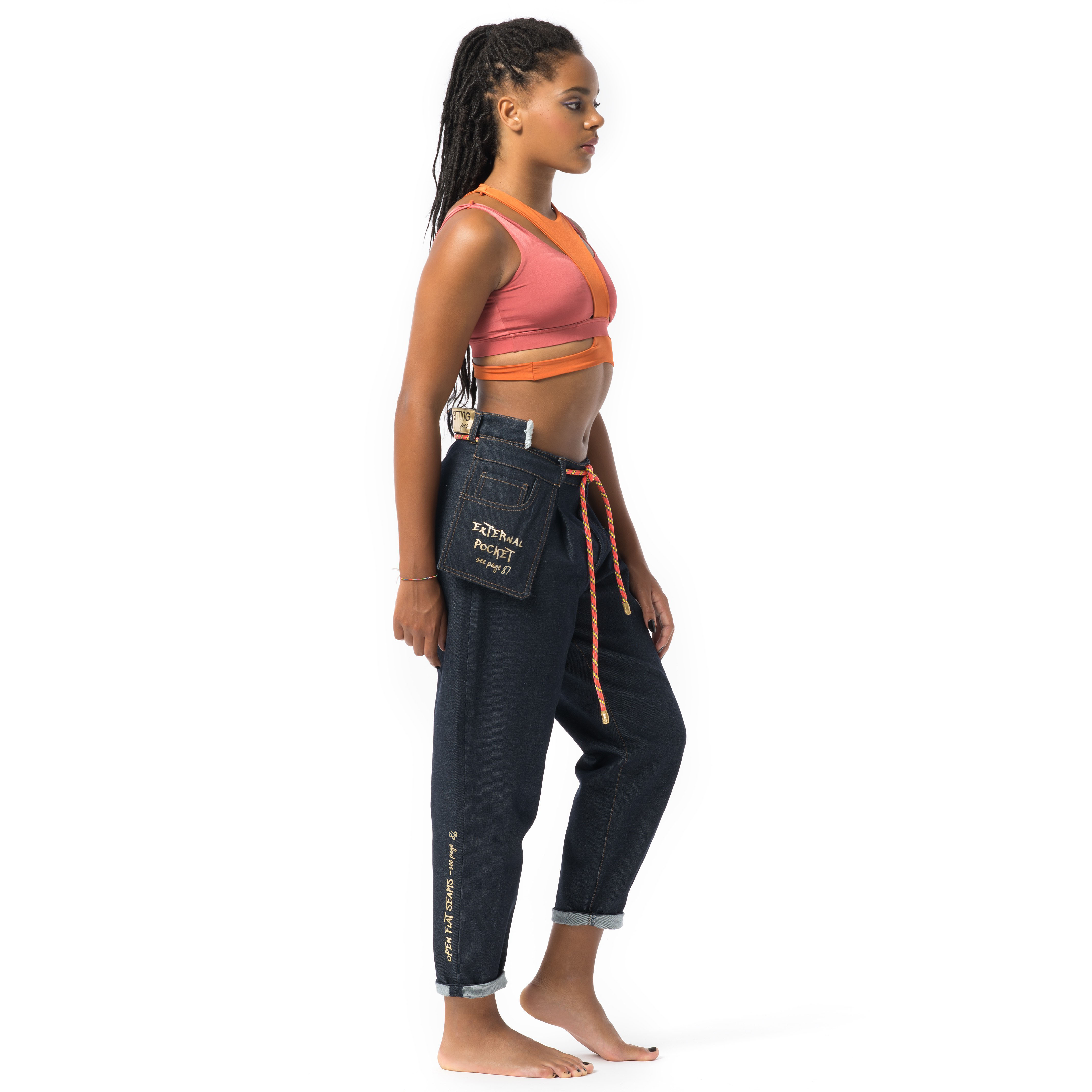 Inclusive Jeans for sitting and standing body
