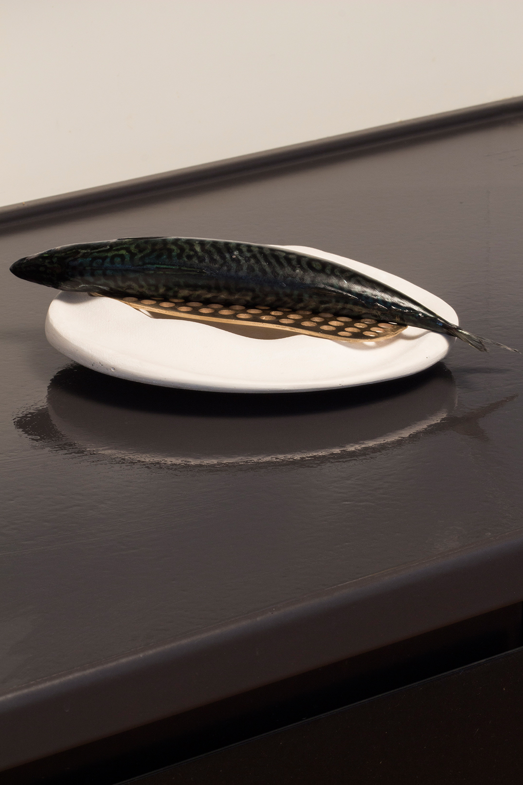 Mackerel plate, jesmonite