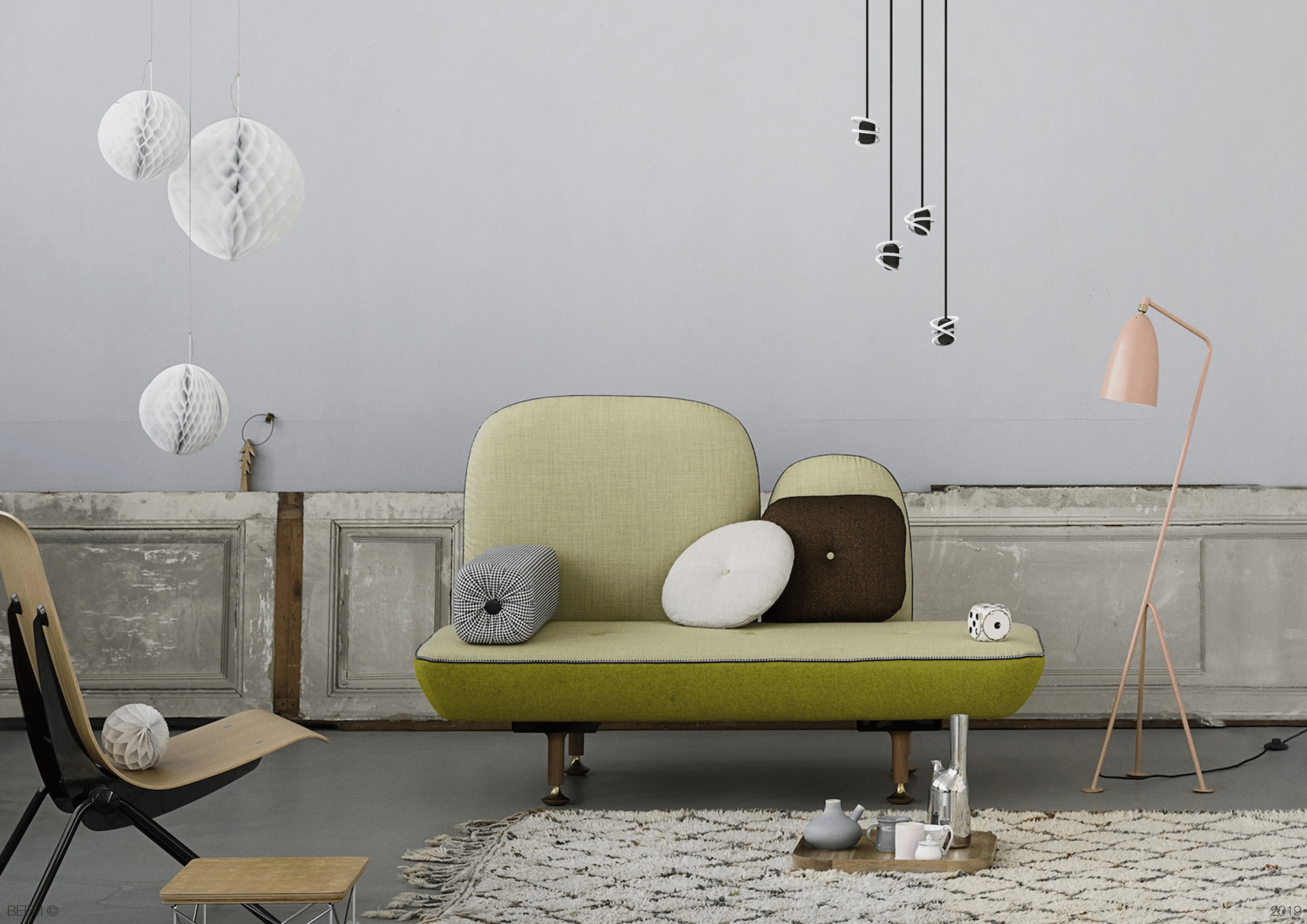 Several Curli's in a modern interior