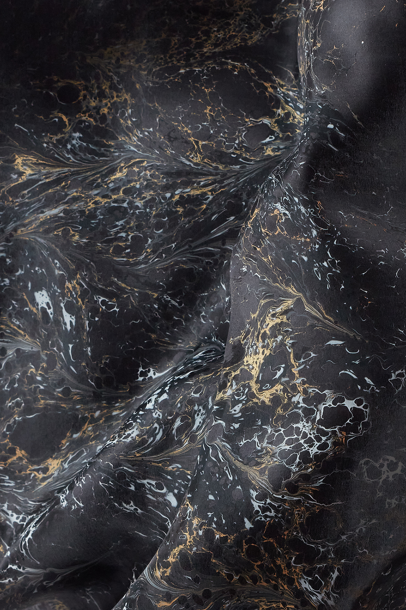 LEYLA Pure Silk Square Scarf in Black - Midi