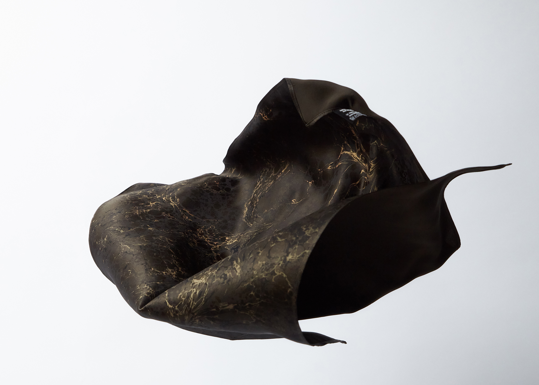 LEYLA Pure Silk Square Scarf in Brown - Midi