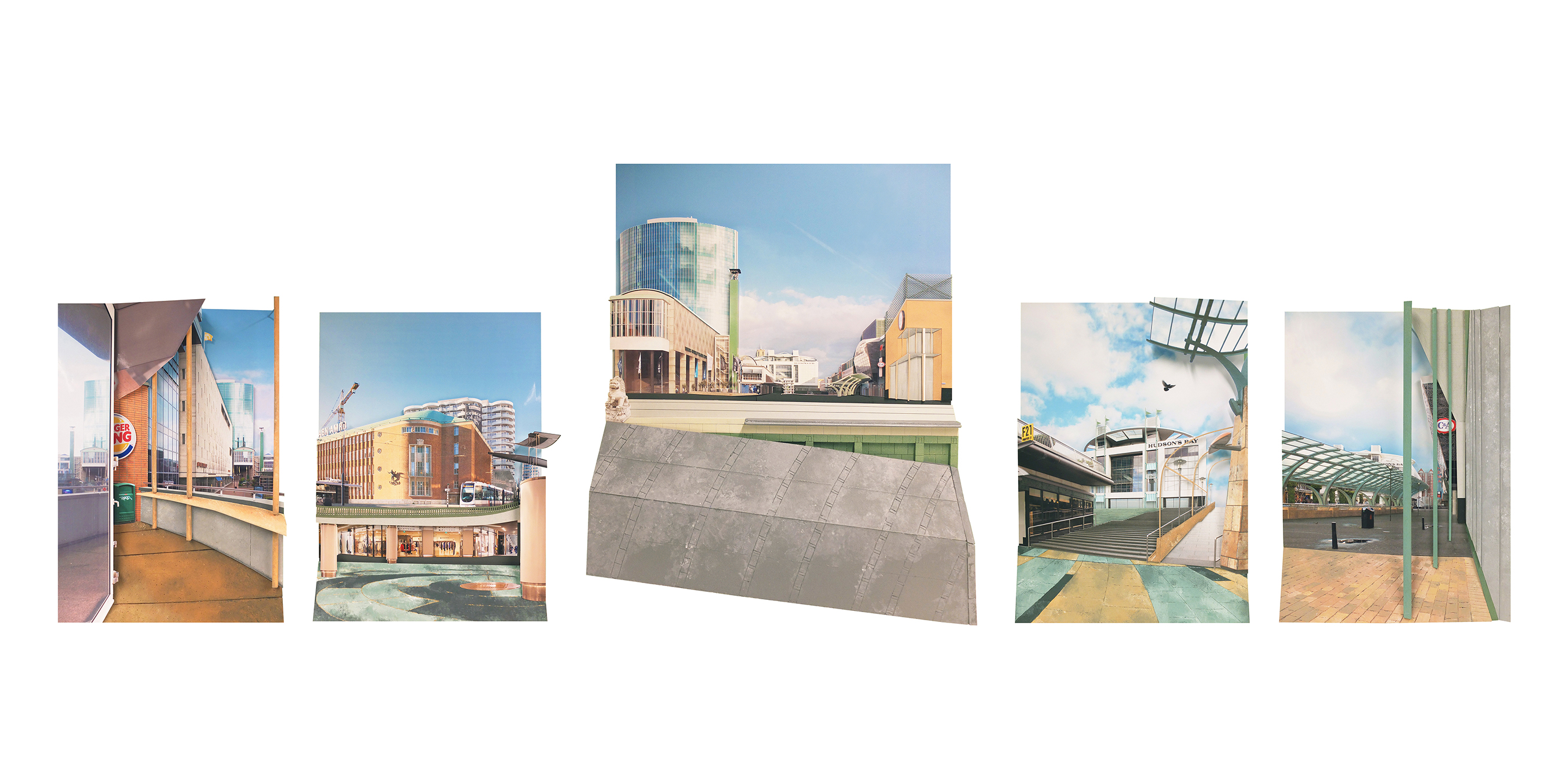 polyptych of 5 constructed moments of epiphany