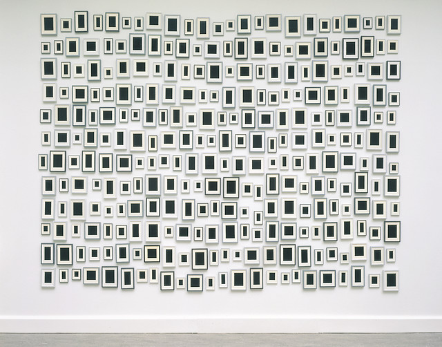 Work by Allan McCollum.