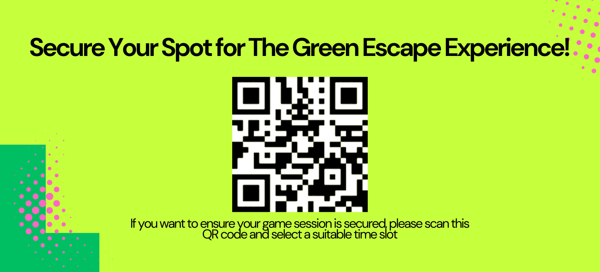 Scan me! Booking page