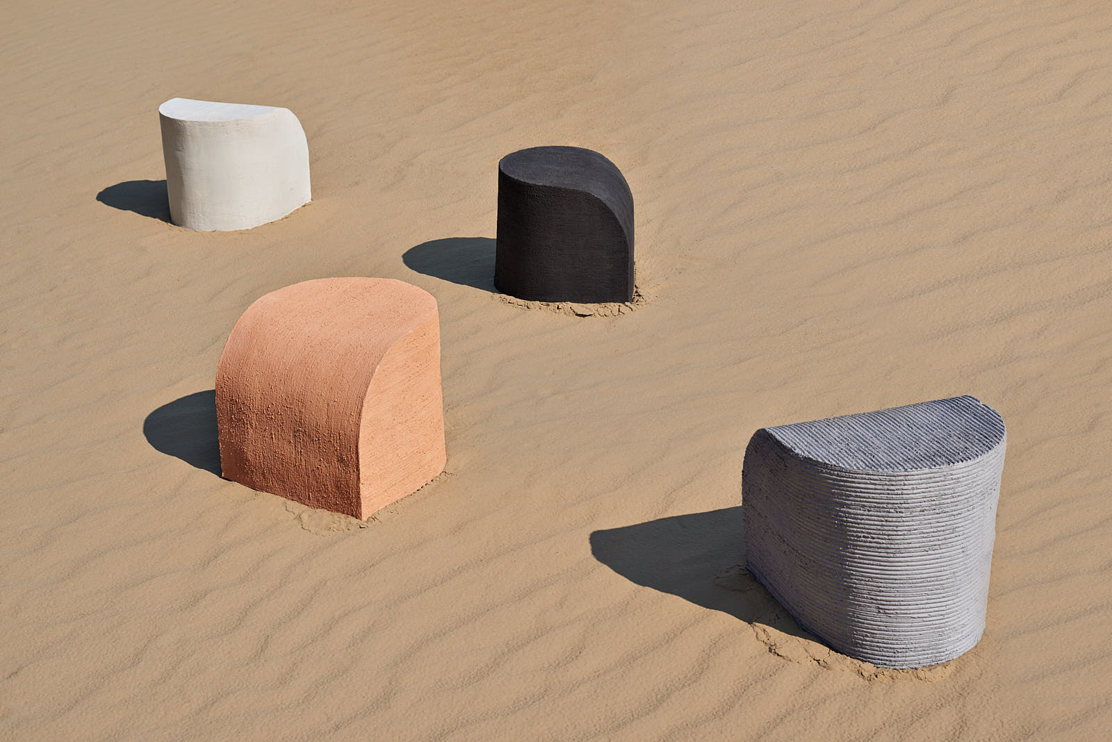 Scraped Earth stools