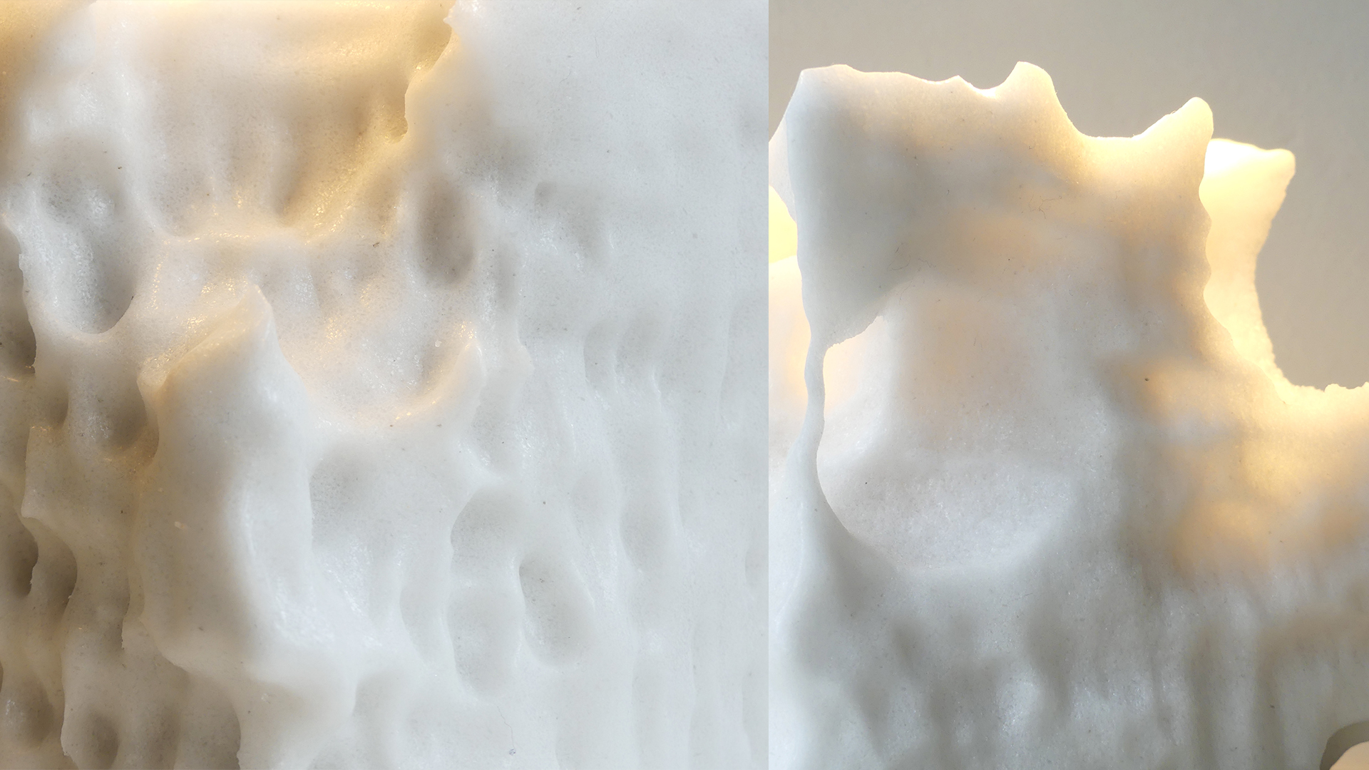 Salt sculpture erosion and closeup, model 001_001