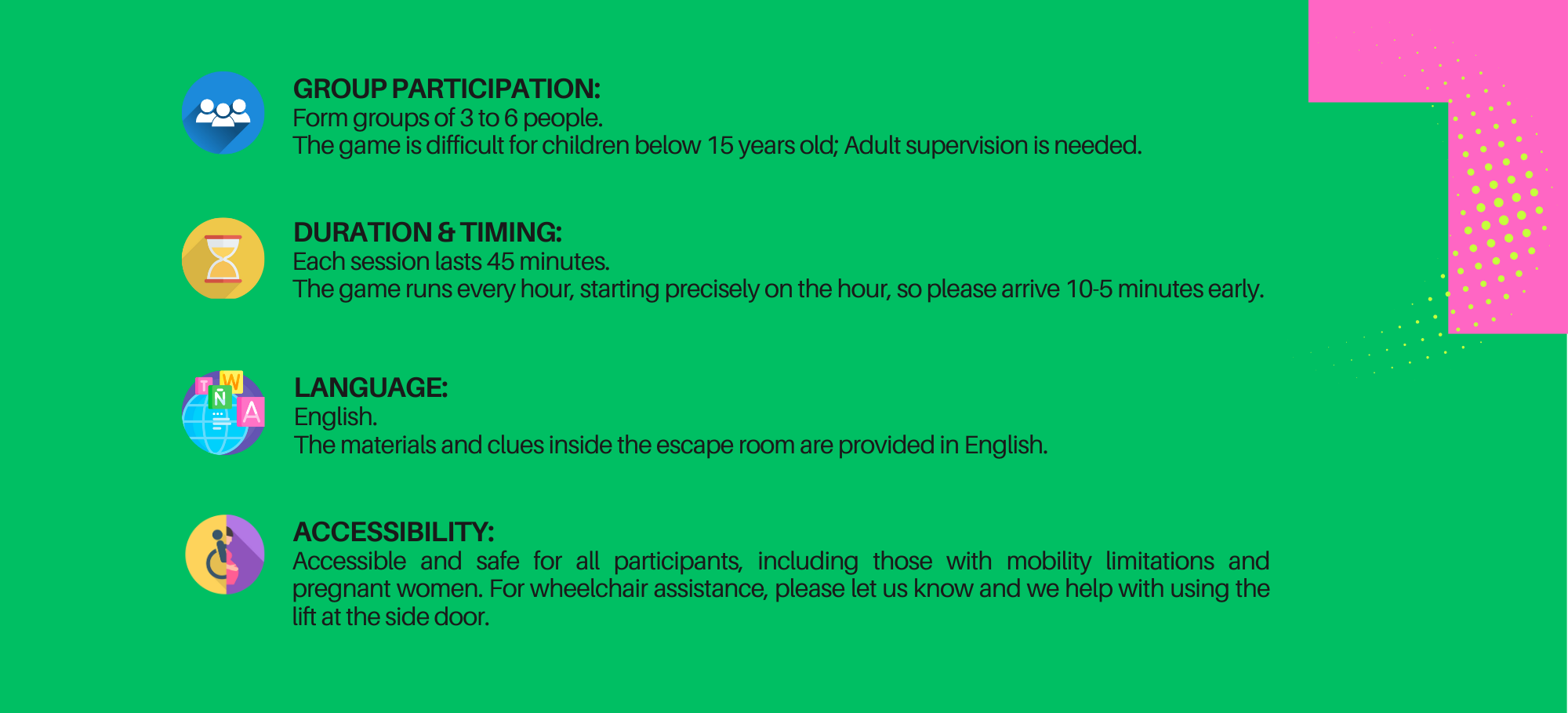 Important Instructions and Details